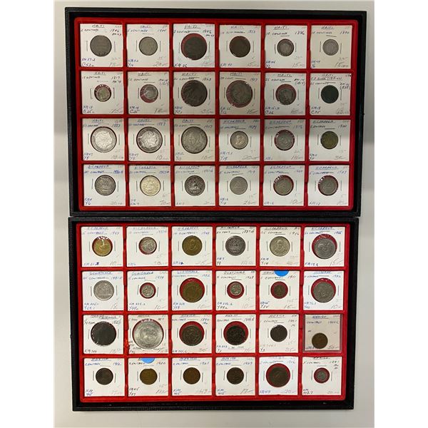 CENTRAL AMERICA: LOT of 62 coins