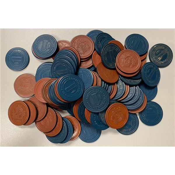 CHILE: LOT of 88 tokens
