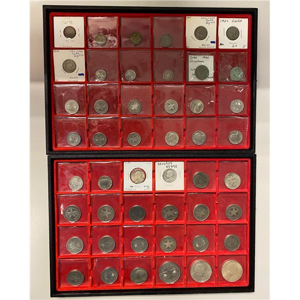 CUBA & DOMINICAN REPUBIC: LOT of 82 coins