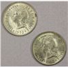 Image 1 : DOMINICAN REPUBLIC: LOT of 2 AR peso, 1952, Unc