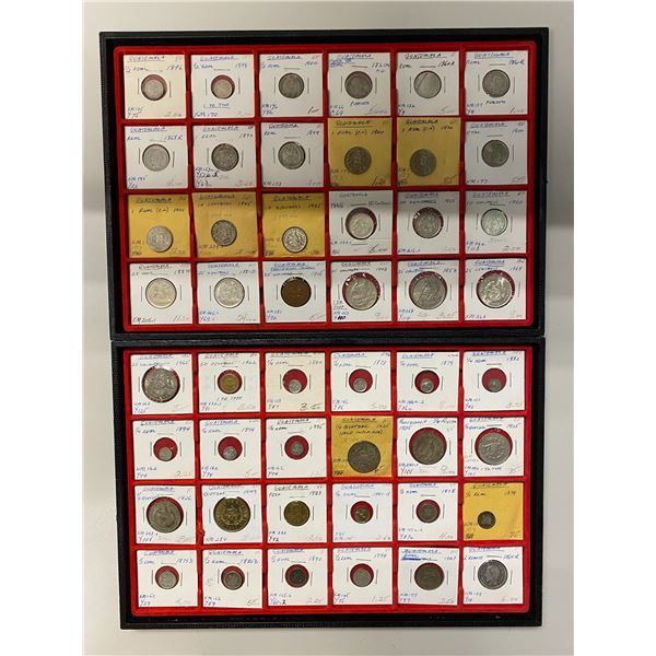 GUATEMALA: LOT of 73 coins