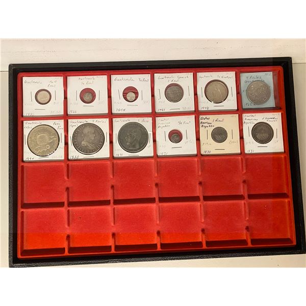 GUATEMALA: LOT of 12 AR coins