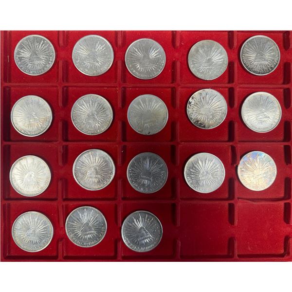 MEXICO: Republic, LOT of 18 silver crowns