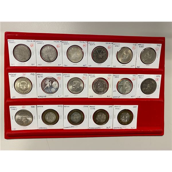 MEXICO: LOT of 17 coins