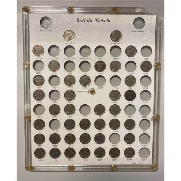 UNITED STATES: Buffalo nickel partial set