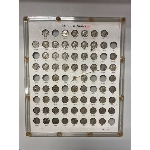 UNITED STATES: Mercury dime partial set