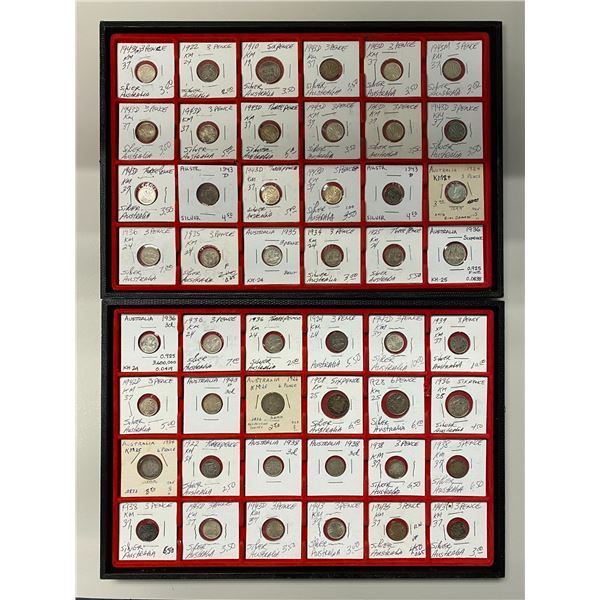 AUSTRALIA: LOT of 220 AR coins
