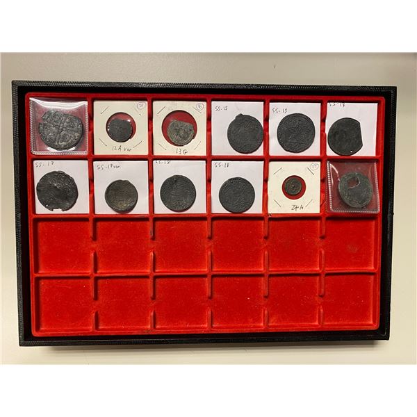 BRUNEI: LOT of 10 cast tin pitis