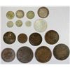 Image 2 : EGYPT (OTTOMAN): Abdul Aziz, 1861-1876, LOT of 8 copper & 8 silver conis