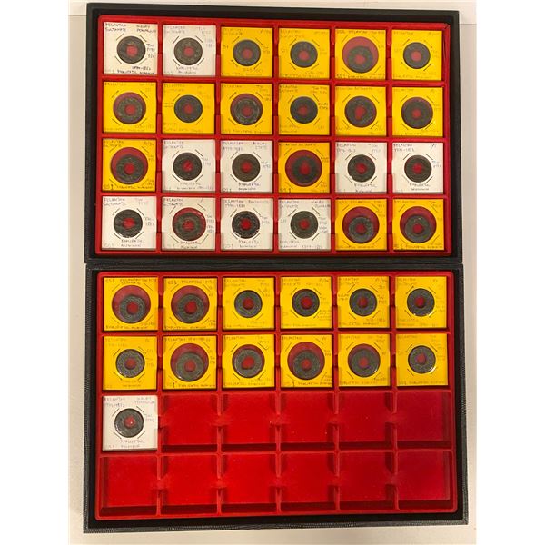 MALAYSIA - STATES: KELANTAN: Anonymous, LOT of 37 tin pitis, ND (ca. 1770-1882)