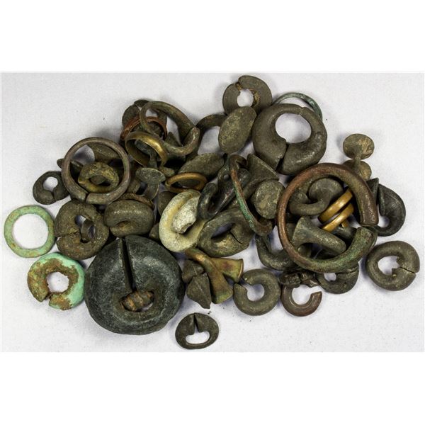THAILAND - KINGDOMS: Lavapura, ca. 1050-1350, LOT of 49 ring money