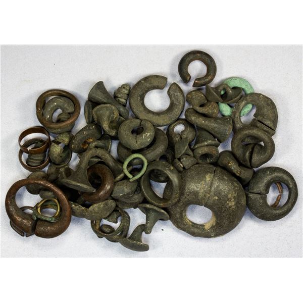 THAILAND - KINGDOMS: Lavapura, ca. 1050-1350, LOT of 49 ring money