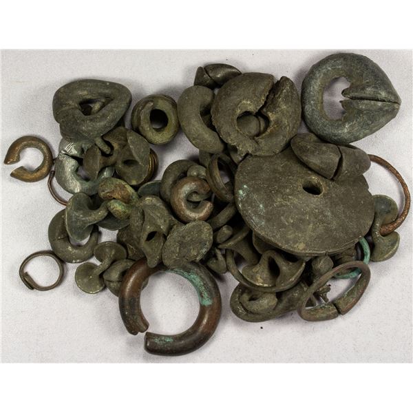 THAILAND - KINGDOMS: Lavapura, ca. 1050-1350, LOT of 49 ring money
