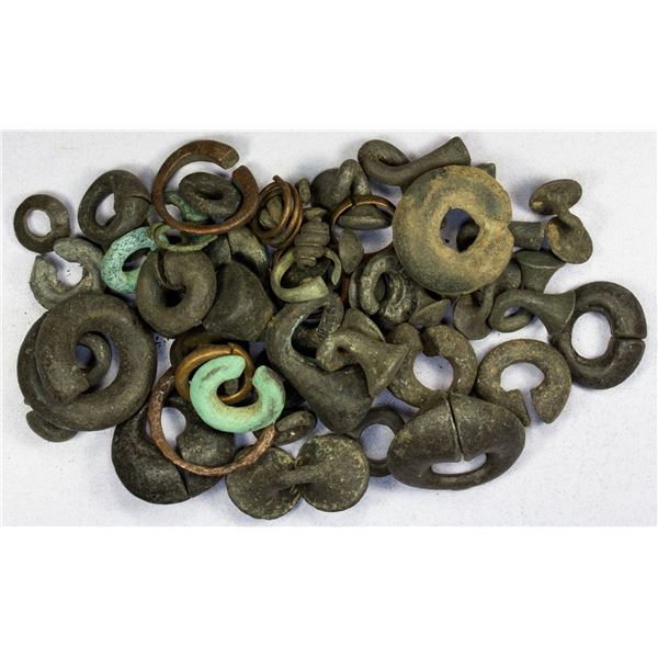 THAILAND - KINGDOMS: Lavapura, ca. 1050-1350, LOT of 49 ring money