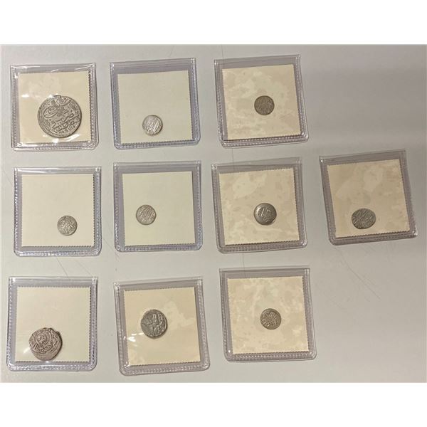 TURKEY: LOT of 10 small denomination silvers