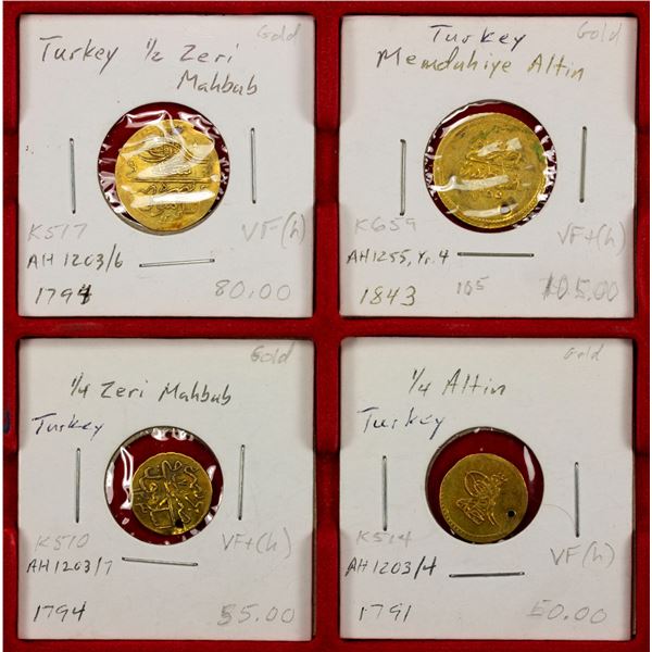 TURKEY: LOT of 4 AV coins