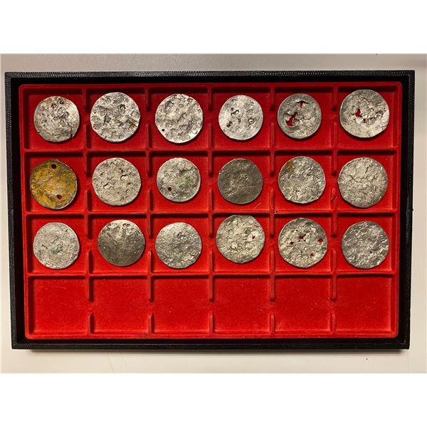 CHINA - CHOPMARKS: MEXICO: LOT of 18 AR 8 reales