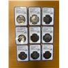 Image 1 : CHINA - CHOPMARKS: LOT of 9 certified coins