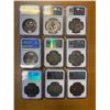 Image 2 : CHINA - CHOPMARKS: LOT of 9 certified coins