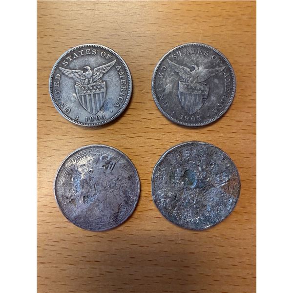 CHINA - CHOPMARKS: LOT of 4 coins