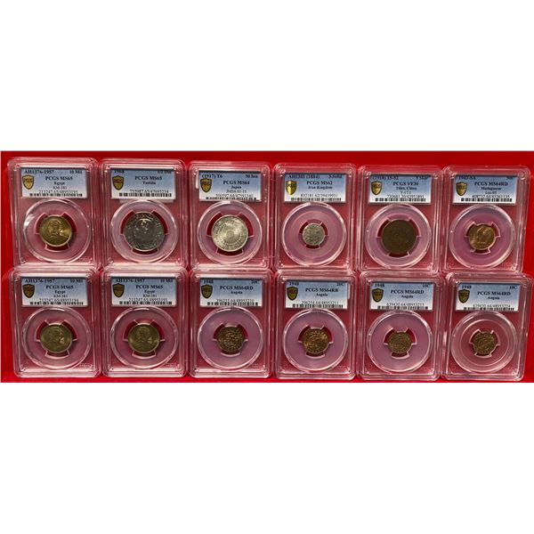 WORLDWIDE: LOT of 12 coins