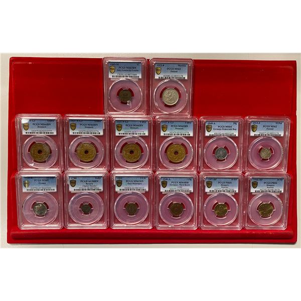 WORLDWIDE: LOT of 14 coins