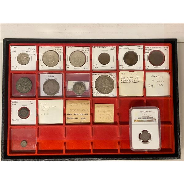 WORLDWIDE: LOT of 18 coins