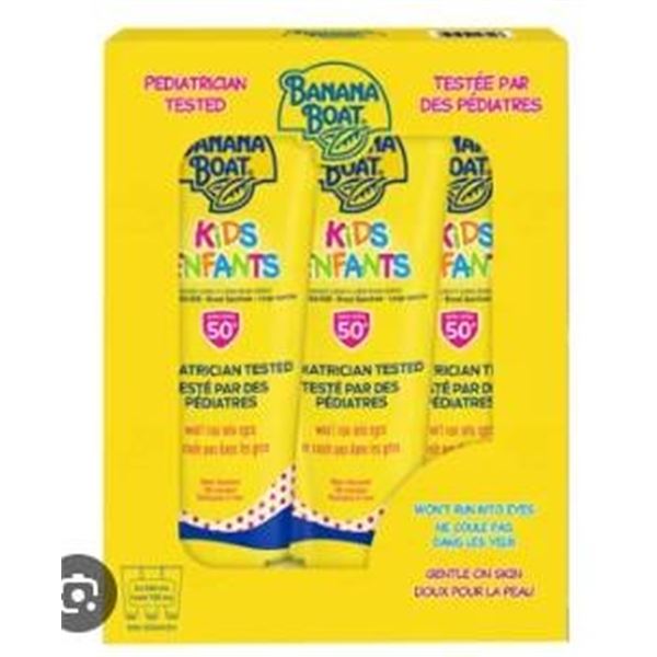 Banana Boat Kids Sunscreen SPF 50 – Set of 3, 240 mL Each