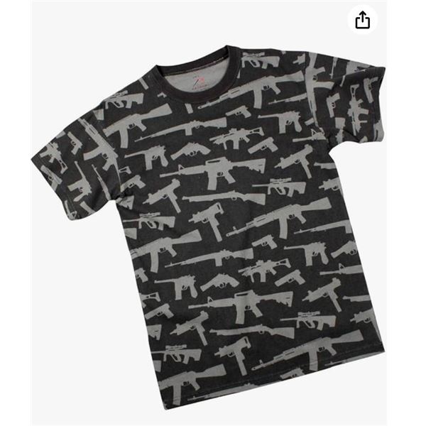 Rothco Vintage Black Gun T-Shirt, Size L