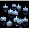 Image 1 : SingTok 20 PCS Blue LED Tea Light Candles Battery Operated, Flameless Flickering Votive Tealights