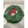 Image 2 : 24-Inch Artificial Christmas Wreath With Red Bow and Pinecones