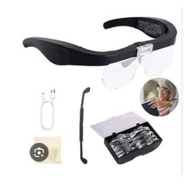 LED Rechargeable Power Indicator Eyeglass Magnifiers