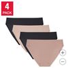 Image 1 : Halston Women’s Smoothwear Bikini, 4-pack Size XXL