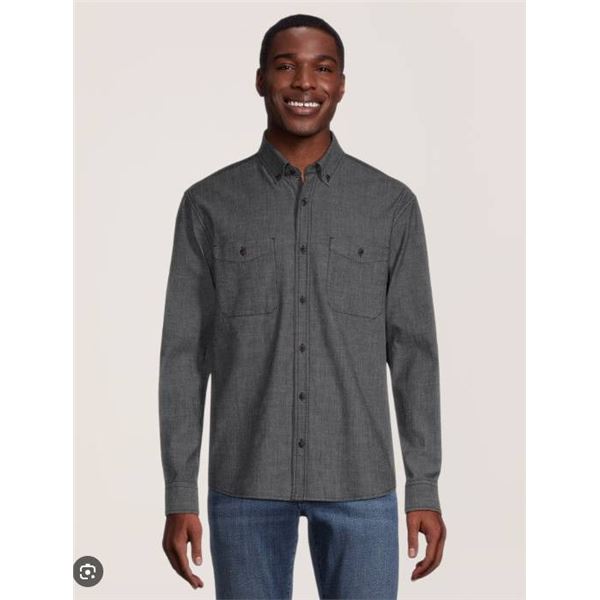 Denver Hayes Modern Fit Shirt, Cat 2C, Large, Charcoal