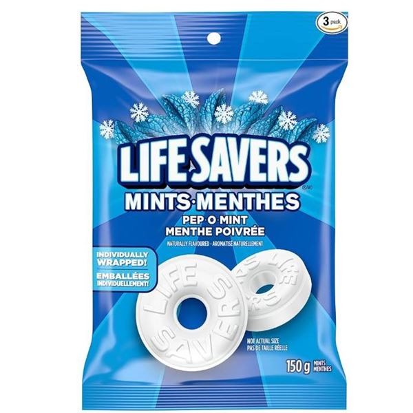 5 Life Savers Mints Pep-O-Mint 150g Bags