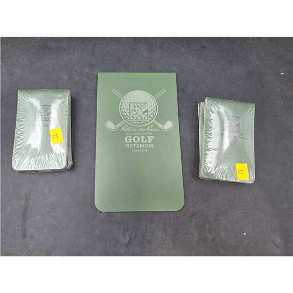Lot of 12 Waterproof Mini Notepads and 1 All-Weather Golf Notebook