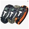 Image 2 : DIHAIMI Paracord Survival Bracelet (3 Pieces), Practical Five Functions, Fire Starter, Loud Whistle,