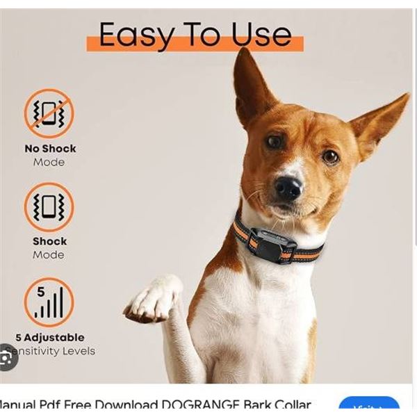 DogRange Smart Dog Bark Control Collar for Large Dog Breeds, IP67 Rated