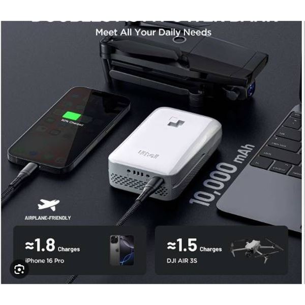 Lot of 2 – Litheli USB-C Port  10000 mAh Power Bank