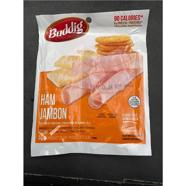 Buddig Ham Smoked Sliced Chopped Pressed 12 x 50 Grams