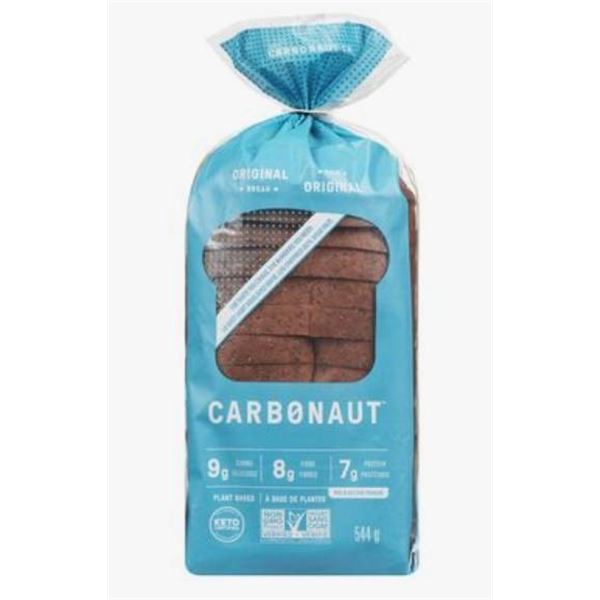 Carbonaut Canadian White Bread, 8 Loaves, 544g Each