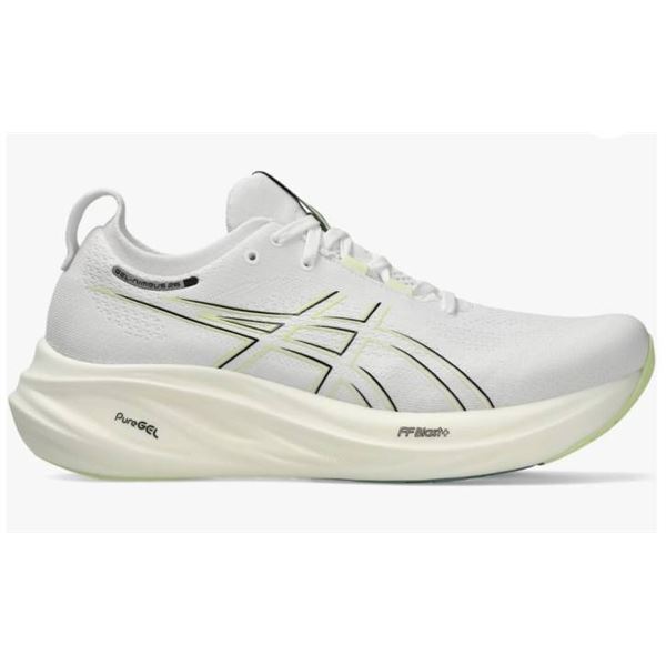 ASICS Gel-Nimbus 26 Men’s Running Shoes, White/Bright, Size 9.5 US