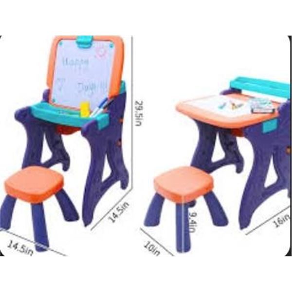 Art Painting Learning Table With Stool for Ages 3+