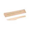 Image 1 : Individually Wrapped Compostable Wooden Knives, 6 Inches, Case of 500