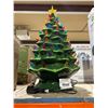 Image 1 : Ceramic Christmas Tree With Multi-Colored Lights and Plug-In Adapter