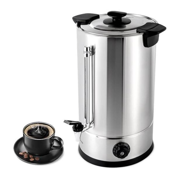 Commercial-grade Large Capacity Coffee Urn 100-Cup 14L Coffee Maker with Percolator Hot Water Dispen