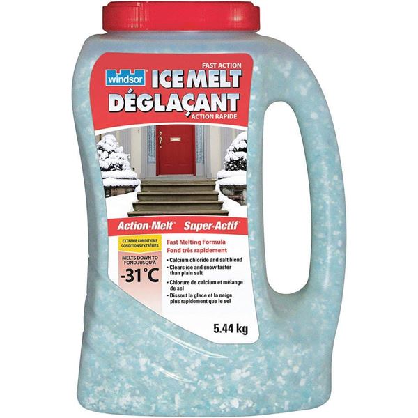 Pallet Lot of Windsor Ice Melt Lot of  108 Shaker Jars, 5.44 Kg Each