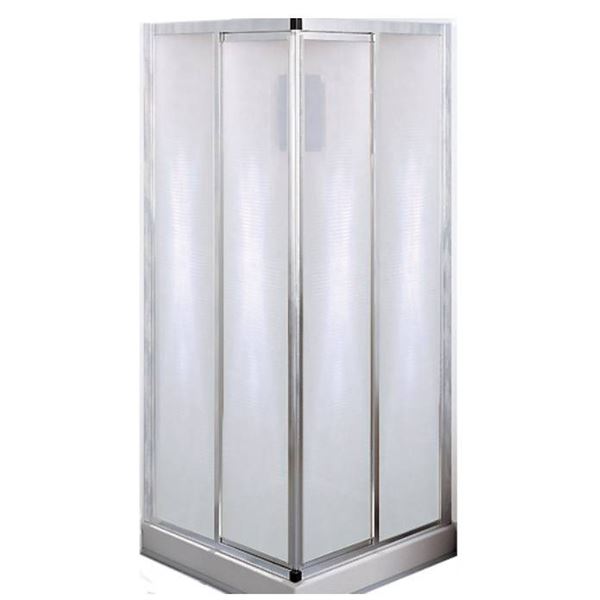 MAAX Mediterranean III Corner Shower Kit, 32 x 32 x 74 Inches, White with Chrome Trim Model #1056050
