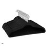 Image 1 : 50 Black Flocked Non-Slip Hangers, 45 cm x 24.4 cm