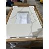Image 2 : Altair White Calacatte Quartz Bathroom Vanity Top with Integrated Sink